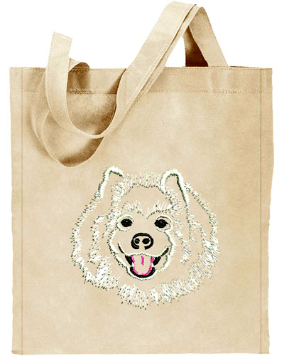 Samoyed Portrait #1 Embroidered Tote Bag #1 - Click Image to Close