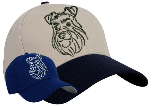 Schnauzer Portrait #1 Embroidered Hat #1 - Click Image to Close