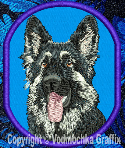 Shiloh Shepherd HD Portrait #1 - 8" Extra Large Embroidery Patch - Click Image to Close