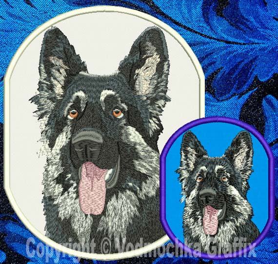 Shiloh Shepherd HD Portrait #1 - 4" Medium Size Embroidery Patch - Click Image to Close