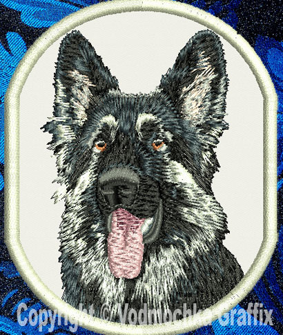 Shiloh Shepherd HD Portrait #1 - 6" Large Embroidery Patch - Click Image to Close