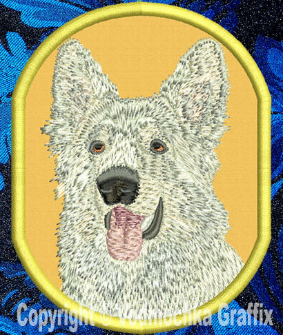 Shiloh Shepherd HD Portrait #2 10" Double Extra Embroidery Patch - Click Image to Close