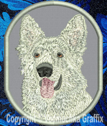 Shiloh Shepherd HD Portrait #2 - 6" Large Embroidery Patch - Click Image to Close