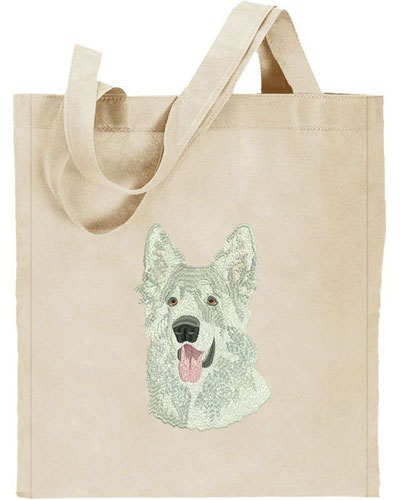 Shiloh Shepherd HD Portrait #2 Embroidered Tote Bag#1 - Click Image to Close