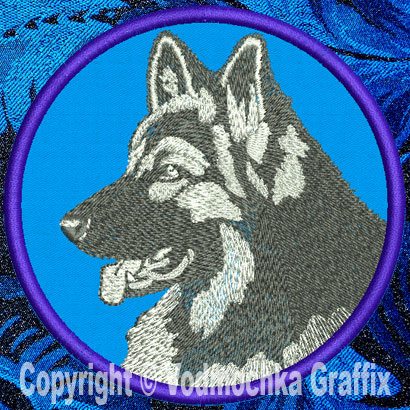 Shiloh Shepherd HD Profile #1 10" Double Extra Embroidery Patch - Click Image to Close