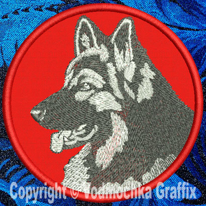 Shiloh Shepherd HD Profile #1 - 4" Medium Embroidery Patch - Click Image to Close