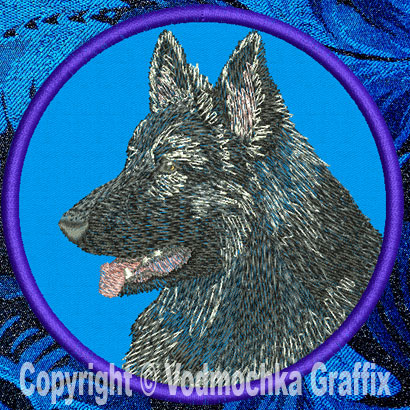 Shiloh Shepherd HD Profile #2 - 8" Extra Large Embroidery Patch - Click Image to Close