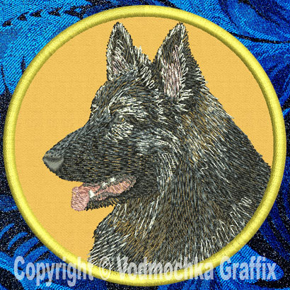 Shiloh Shepherd HD Profile #2 - 6" Large Embroidery Patch - Click Image to Close