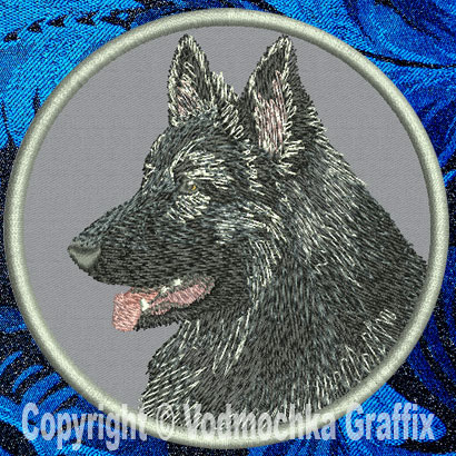 Shiloh Shepherd HD Profile #2 - 6" Large Embroidery Patch - Click Image to Close