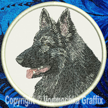 Shiloh Shepherd HD Profile #2 10" Double Extra Embroidery Patch - Click Image to Close