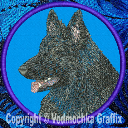 Shiloh Shepherd HD Profile #3 - 6" Large Embroidery Patch - Click Image to Close