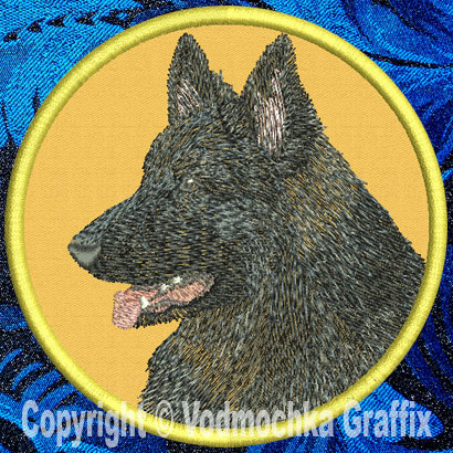 Shiloh Shepherd HD Profile #3 - 8" Extra Large Embroidery Patch - Click Image to Close