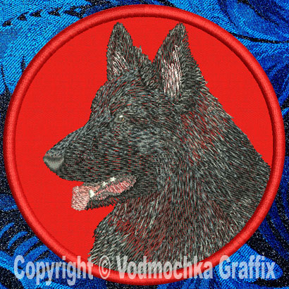 Shiloh Shepherd HD Profile #3 - 4" Medium Embroidery Patch - Click Image to Close