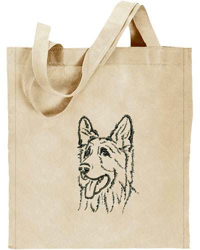 Shiloh Shepherd Portrait #1 Embroidered Tote Bag #1 - Click Image to Close