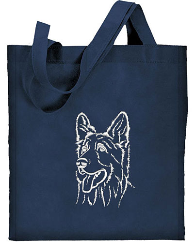 Shiloh Shepherd Portrait #1 Embroidered Tote Bag #1 - Click Image to Close