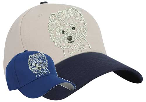 West Highland White Terrier Portrait #1 Embroidered Hat #1 - Click Image to Close