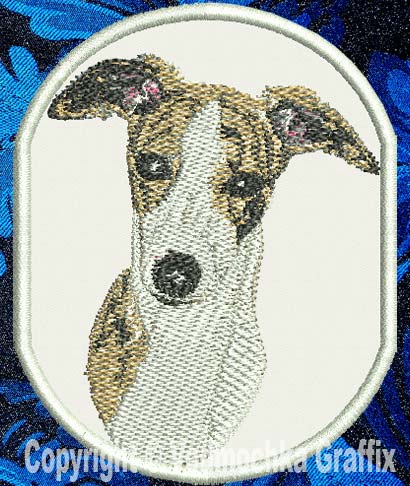 Whippet BT3413 - 8" Extra Large Embroidery Patch - Click Image to Close