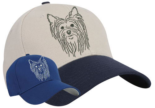 Yorkshire Terrier Portrait #1 Embroidered Hat #1 - Click Image to Close