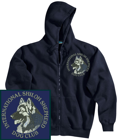 ISSDC Logo #1 Embroidered - Sweat-Shirt #2 Hooded Zip-Up - Click Image to Close