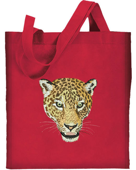 Jaguar HD Portrait #1 Embroidered Tote Bag#1 - Click Image to Close