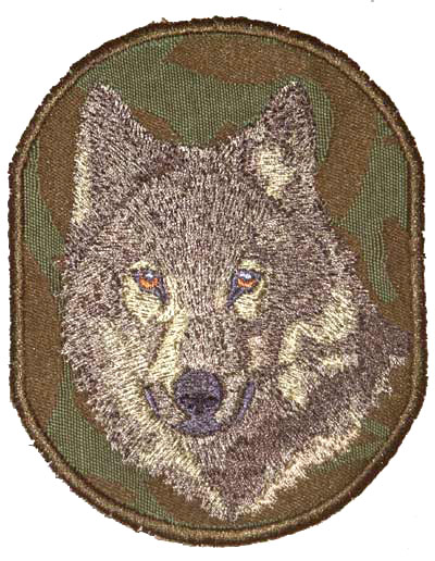 Wolf HD Portrait #1 10" Double Extra Large Embroidery Patch - Click Image to Close