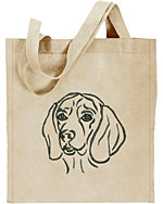 Beagle Portrait #1 Embroidered Tote Bag #1