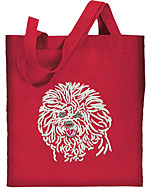 Bichon Frise Portrait #1 Embroidered Tote Bag #1