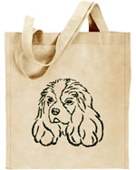 Cavalier King Charles Spaniel Portrait #1 Embroidered Tote Bag#1