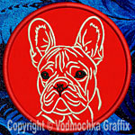 French Bulldog Portrait #1C - 4" Medium Embroidery Patch