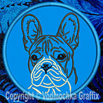 French Bulldog Portrait #1D - 3" Small Embroidery Patch