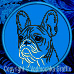 French Bulldog Portrait #2D - 3" Small Embroidery Patch
