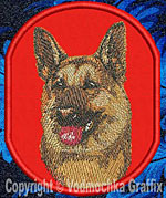 German Shepherd Portrait BT1588 - 4" Medium Embroidery Patch