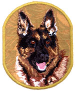 German Shepherd HD Portrait #1 - 4" Embroidery Patch