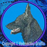 German Shepherd HD Profile #3 - 6" Large Embroidery Patch