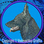 German Shepherd HD Profile #3 - 8" Extra Large Embroidery Patch