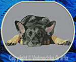 German Shepherd Sleeping HD #1 10" Double Extra Embroidery Patch