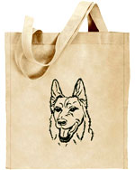 German Shepherd Portrait #2 Embroidered Tote Bag #1