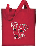 Jack Russell Terrier Portrait #2 Embroidered Tote Bag #1 - Click Image to Close