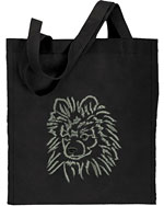 Pomeranian Portrait #1 Embroidered Tote Bag #1