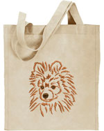 Pomeranian Portrait #3 Embroidered Tote Bag #1