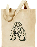 Poodle Portrait #1 Embroidered Tote Bag #1