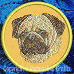 Pug BT2394 - 6" Large Embroidery Patch