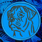 Rottweiler Portrait #1 - 4" Medium Embroidery Patch