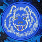 Samoyed Portrait #1 - 3" Small Embroidery Patch