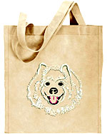 Samoyed Portrait #1 Embroidered Tote Bag #1