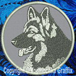 Shiloh Shepherd HD Profile #1 - 4" Medium Embroidery Patch
