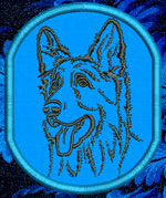 Shiloh Shepherd Portrait #1 - 4" Medium Embroidery Patch