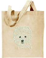 West Highland White Terrier Portrait #1 Embroidered Tote Bag #1