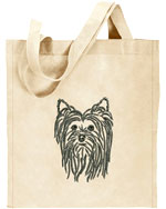 Yorkshire Terrier Portrait #1 Embroidered Tote Bag #1