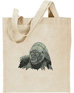 Gorilla HD Portrait #1 Embroidered Tote Bag#1